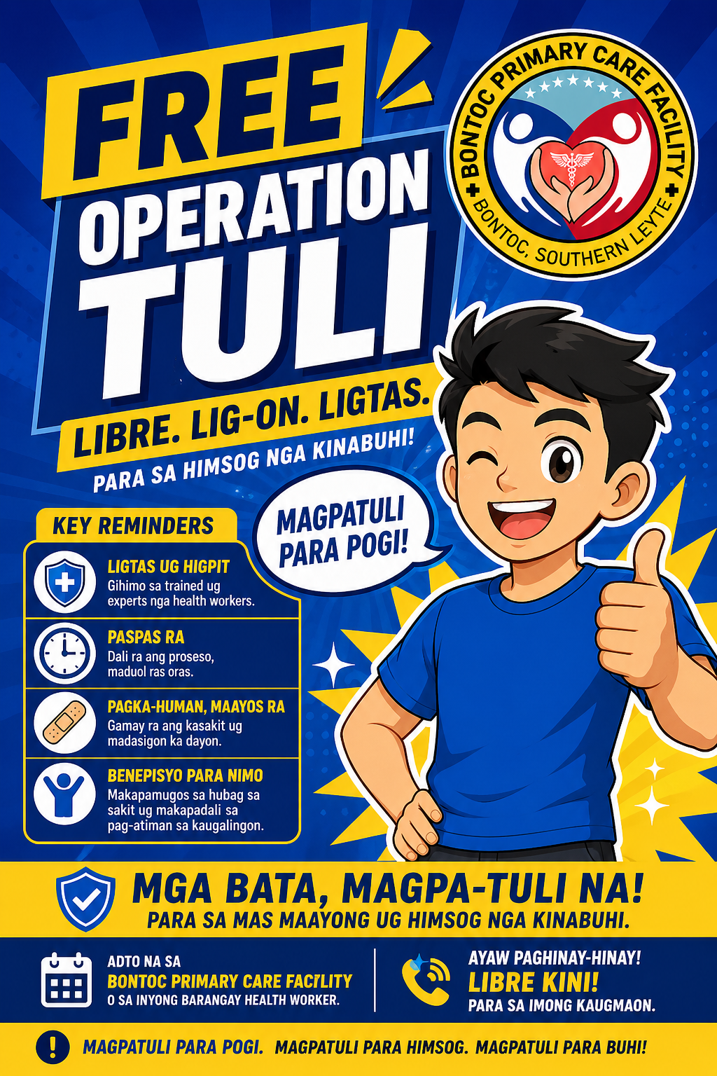 RHU BONTOC WILL CONDUCT FREE OPERATION TULI FOR THE MONTH OF MAY TO JUNE